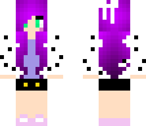 purple haired girl