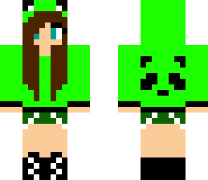 green panda girl