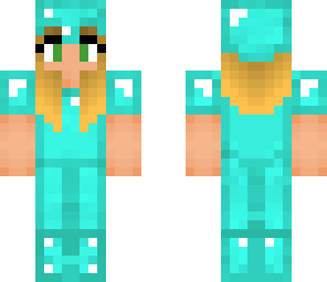 Troll Diamond Armor Girl | Minecraft Skin