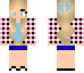 pink plaid girl
