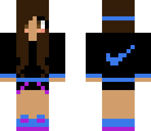 teal and magenta nike girl
