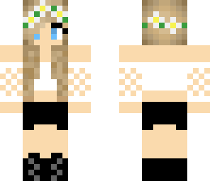 cute normal dirty blonde flower ringed girl