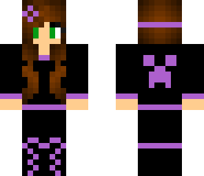 custom purple and black creeper outfit