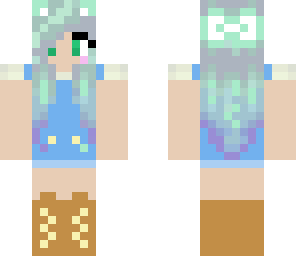 cupcake cat girl overalls