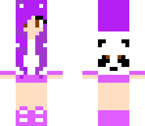 purple panda girl no hood