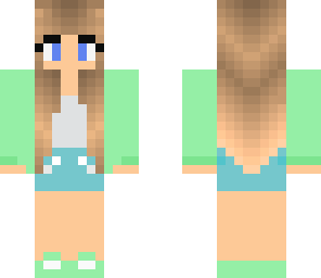 cute turquoise girl