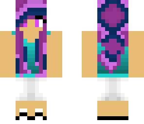 purple blue and pink girl