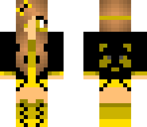 black coat yellow panda girl