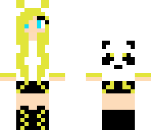 cute yellow panda girl