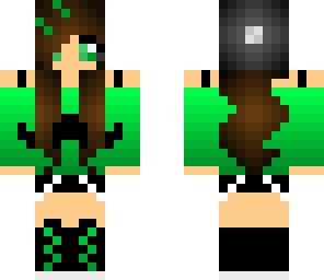  green mustache girl