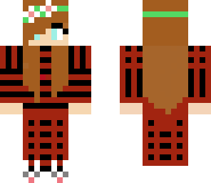 cute strips red and black with a flower crown