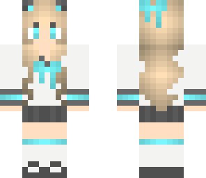 blue anime schoolgirl