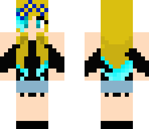 blue flower girl