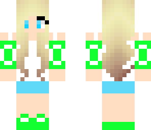 green and white girl