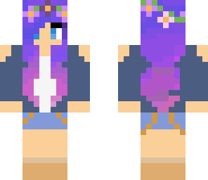 purpleombrehairgirl