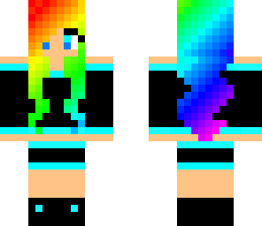 my sisters rainbow girl skin