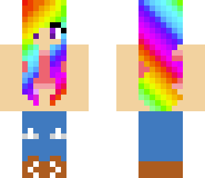 rainbow hair girl