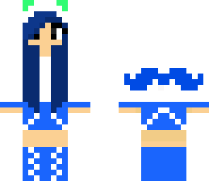blue mustache girl