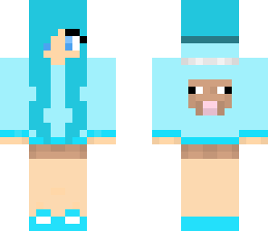 blue hoodie sheep girl