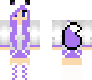 purple wolf-fox girl