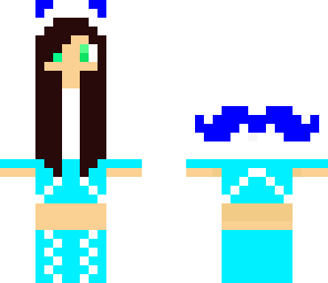 blue mustache girl