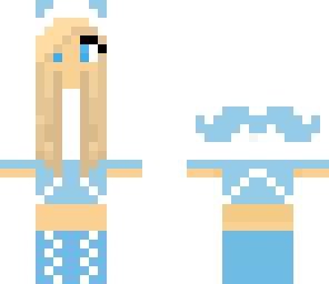 blue mustache girl