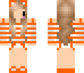 chibi orange cat girl
