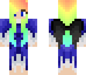 rainbow dark angel blue dress -original-