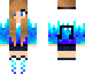 neon blue music girl