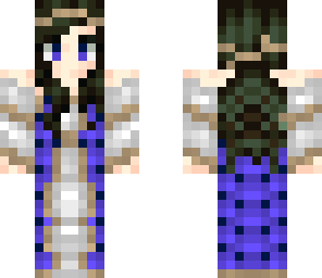 elven woman in blue outfit