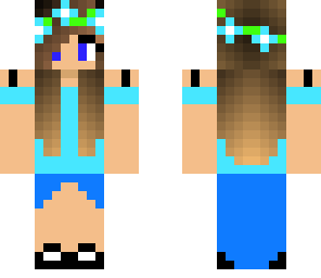 blue flower girl