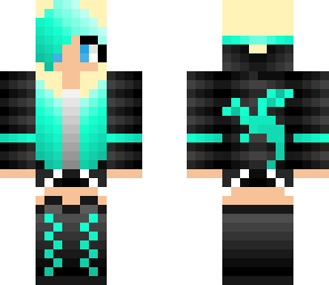 aqua or teal dragon girl 