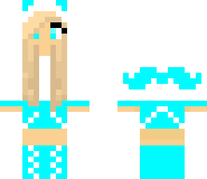 blue mustache girl