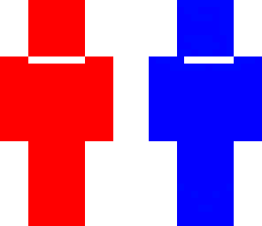 blue and red