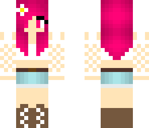 pretty girl with pink hair