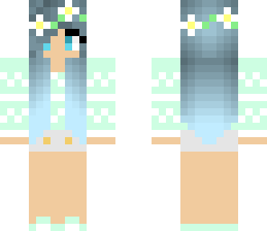 blue ombre haired girl