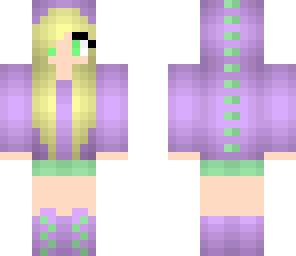 purple dino girl edit