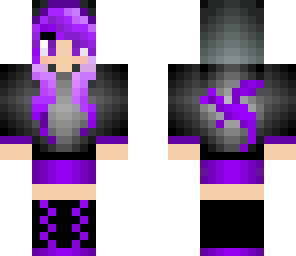 purple ender dragon girl