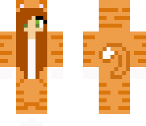 cute orange cat girl
