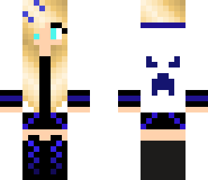 cute blue creeper girl