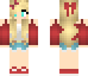 fixed cute blonde in red