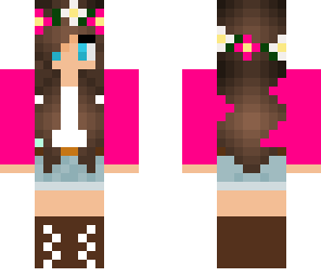 pink flower girl