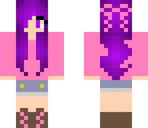 pretty purple hair girl