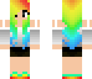 thermal rainbow gradient girl