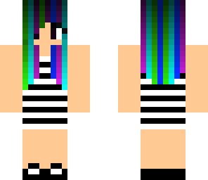 girl with multicolored hair