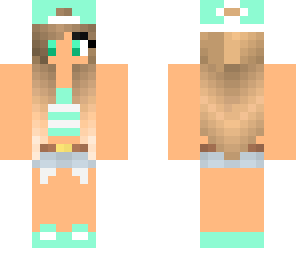 mint-green summer girl