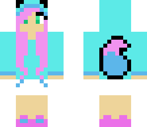 cotton candy wolf girl
