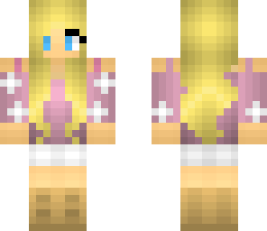 simple blonde girl in pink