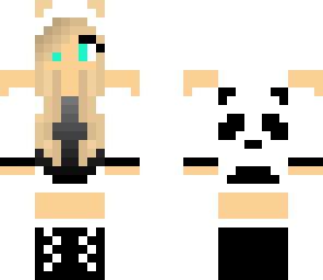 adorable blonde panda girl