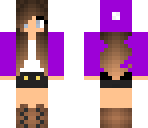 purple beanie girl